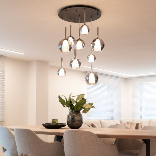 Atmooz hanglamp Saigon 10 - rookgrijs - Ø 60 x H 140 cm - G4