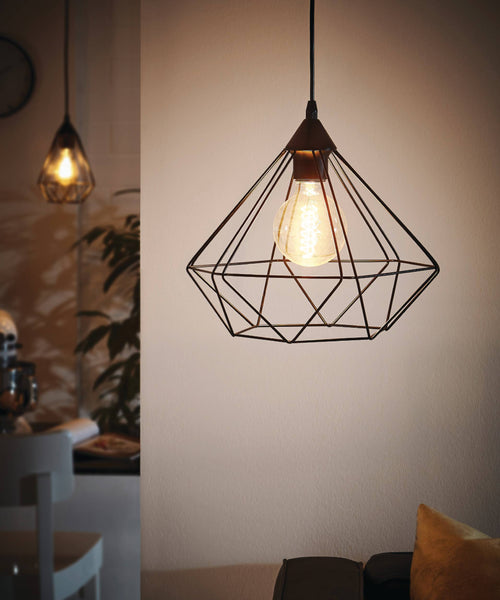 EGLO hanglamp Tarbes - e27 - 32.5 cm - zwart
