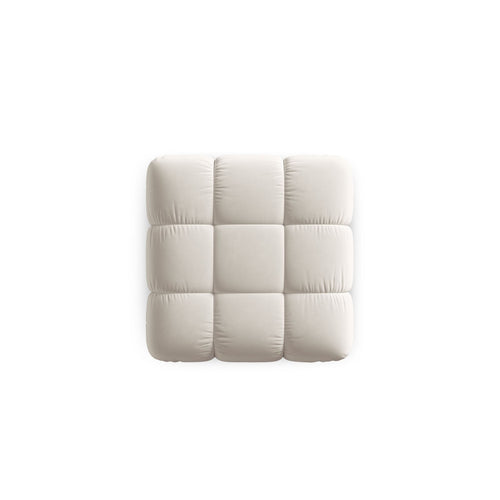 Cosmopolitan Design - Poef Cortina flueel donkerbeige - 94x94x43cm