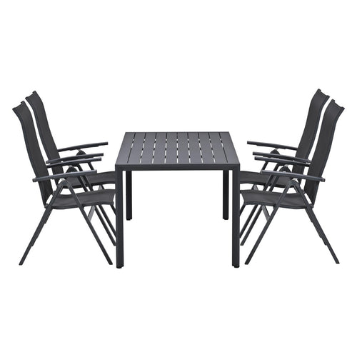 Garden Impressions Osaka/Felini tuinset 4 pers met verstelbare stoelen