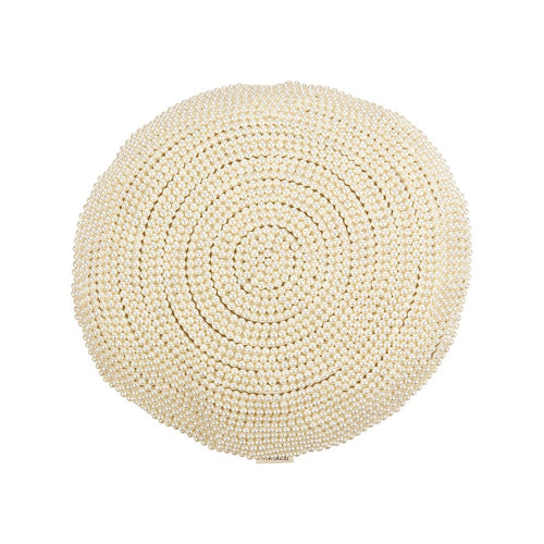 vtwonen Sierkussen - Rond Kussen - Woonaccessoires - Wit - Parel - 40cm - vtwonen shop