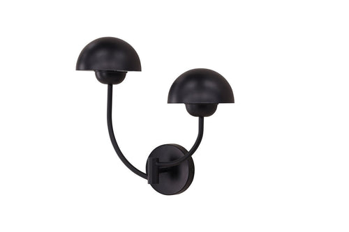 Rebellenclub Wandlamp Sikfors - zwart - Ø 15 cm