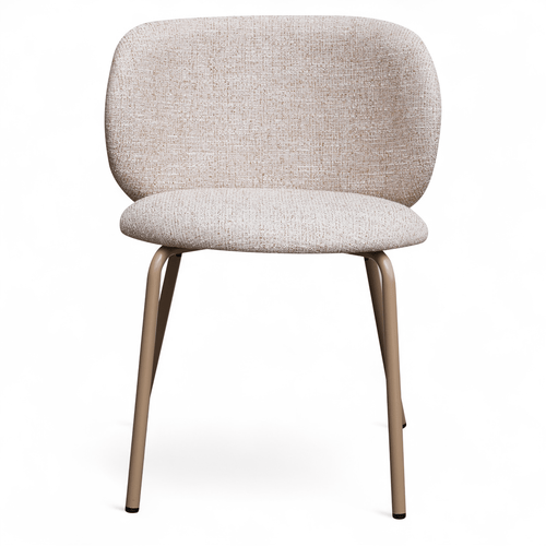 Furnhouse eetkamerstoel Nanna - Beige - Stof (Bouclé) - Set van 4