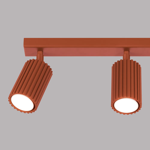 Sollux Lighting Plafondlamp KARBON 3L rood oker - 45x6,5x16,5cm