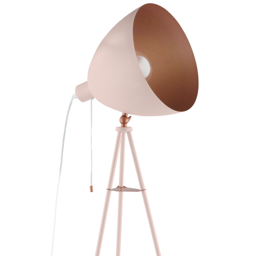 EGLO vloerlamp Chester-P - e27 - 149,5 cm - pastel abrikoos/koper - vtwonen shop