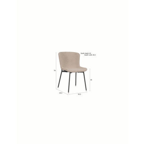 Housecraft Living Maryan Eetkamerstoelen Off White/ Gebroken wit - Set van 2 - vtwonen shop