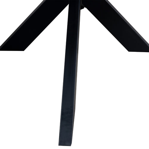 Giga Meubel Eettafel Diamond - Zwart Mangohout - 200x100x78cm - vtwonen shop