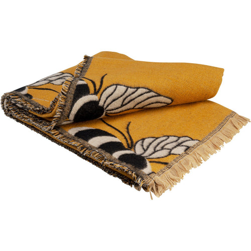 Kare Design Dekken geel bijen 170x130cm