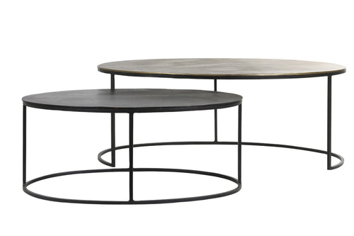 Light & Living salontafel PAXSON - 103x60x40cm - brons - Set van 2 - vtwonen shop