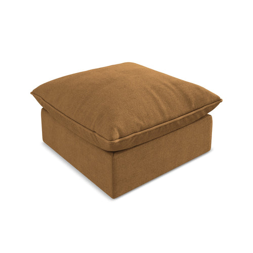 LaMiaSofa Poef Ravenna - textuurstof - terracotta - 75x75x45