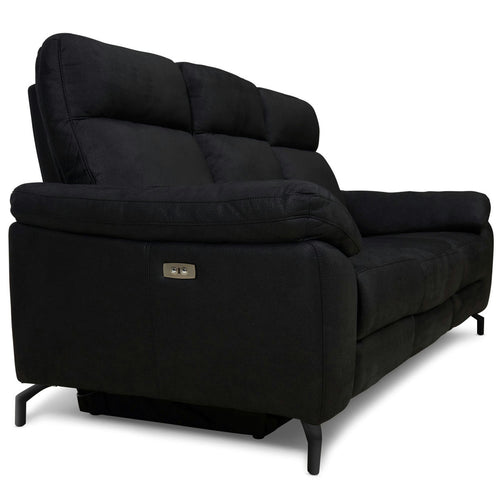 Furnhouse 3-zitsbank Selesta - Zwart - Stof - 96x222x101