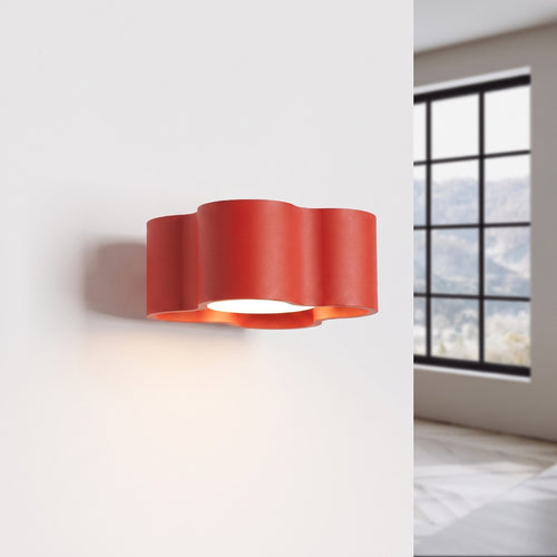Sollux Lighting Wandlamp OVIO rood Gx53 - 12x14,5x6cm