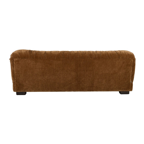 Dutchbone Douglas 3-zitsbank Velours Cognac Bruin - vtwonen shop