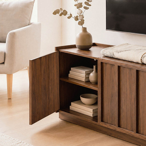 Calicosy - TV-meubel ABEL - Donker hout 140x40x45 cm