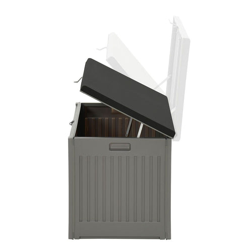 Primo kussenbox - kunststof - 270L - 109x51 cm - donkergrijs - zwart - vtwonen shop