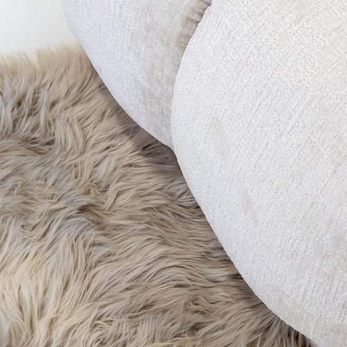 DÉJA Living Poef Timéo - Beige - Stof - 64x64x41cm - vtwonen shop