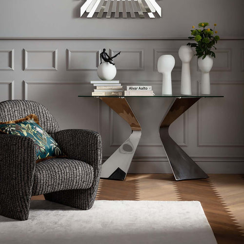 Kare Design Console Gloria 140x45cm chroom - vtwonen shop