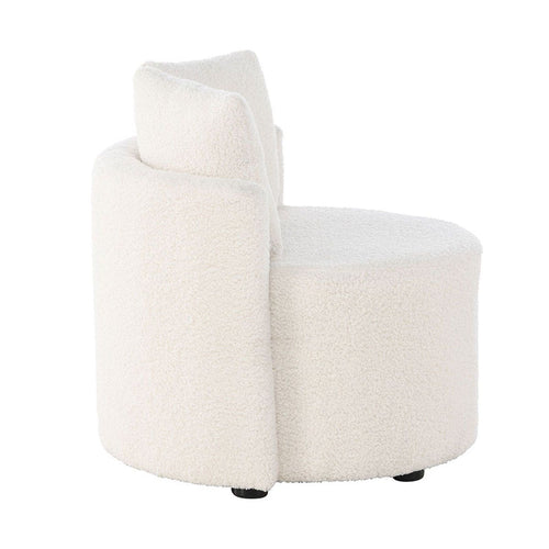 Nest living Elina ronde teddystof kinderfauteuil wit - vtwonen shop