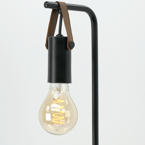 EGLO tafellamp Apricale - e27 - leer - zwart/bruin