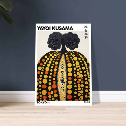 Artfulprints Poster Yayoi Kusama - Tokyo pumpkin 1998   - 70x100 cm - Geel
