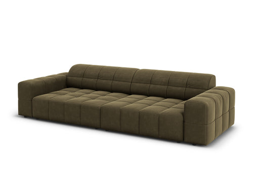 Cosmopolitan Design Bank Chicago 4-zits, flueel groente - 102x252x78cm