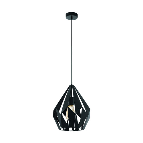 EGLO hanglamp Carlton 1 - e27 - ø 31 cm - zwart
