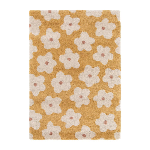 AFK Living vloerkleed Bloemen - voor kinderen - geel - 160 x 230 cm