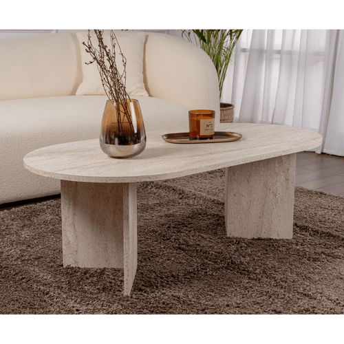 Calicosy - IRIS Ovale salontafel L119 cm - Kasjmier - 60x119x39,8 cm