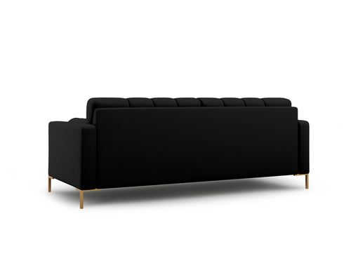 Cosmopolitan Design Bank Bali 4-zits, structurele stof, zwart - 96x217x75cm