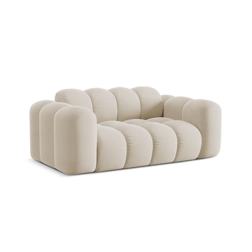 Cosmopolitan Design - Bank Treno 2-zits, flueel donkerbeige - 94x180x70cm