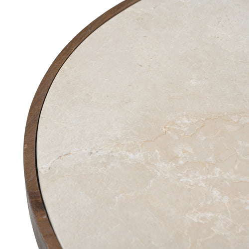 DÉJA Living Salontafel Tervo - Donkerbruin Marmer - Ø60cm