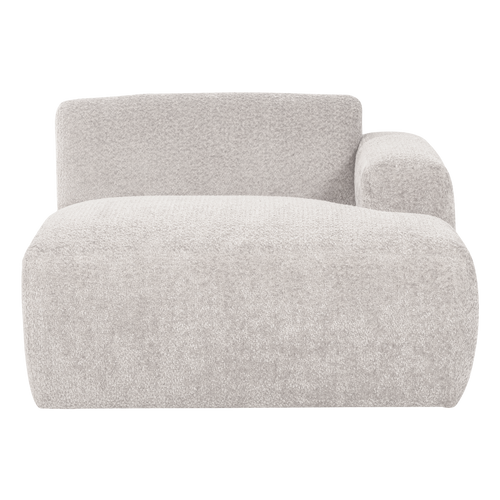 WOOOD chaise longue bank rechts Mojo Base - Wollig - Ecru - 74x112x162