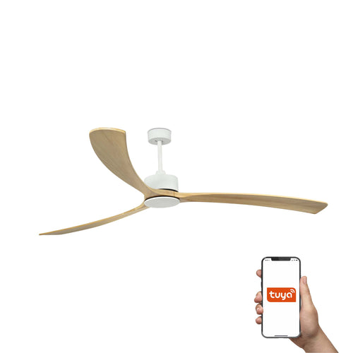 Faro Kauai XXL Plafondventilator Mat Wit, Pine Tuya Smart System