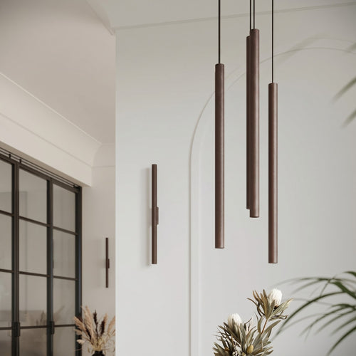 Sollux Lighting Hanglamp PASTELO 3P bruin - 19,5x19,5x115cm
