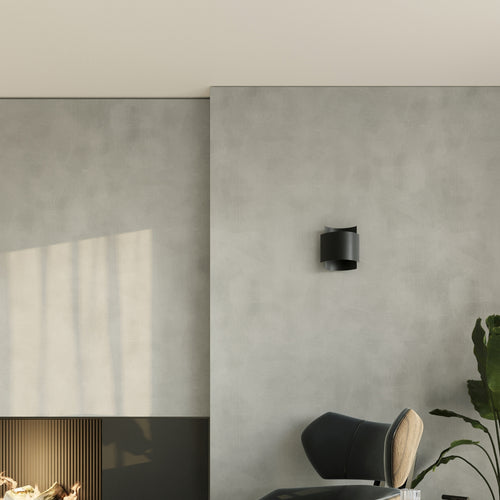 Sollux Lighting Wandlamp IMPACT zwart - 22x11x23cm