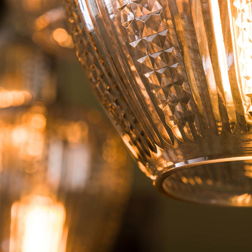 Giga Meubel Hanglamp Diamond Grain Mix - Glas - 5-Lichts - 120x20x150cm - vtwonen shop