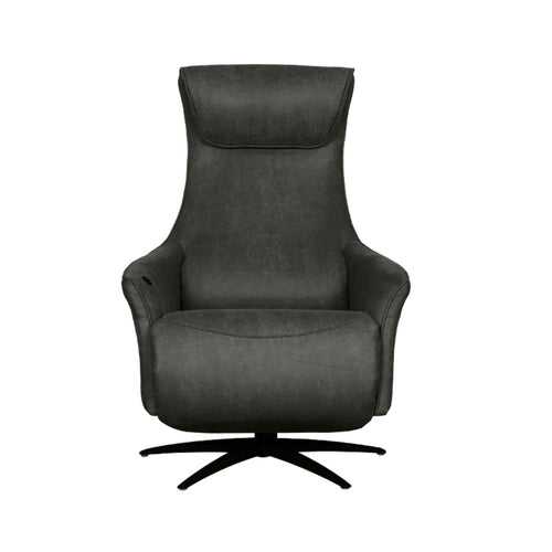 LABEL51 Elektrische Fauteuil Lund - Antraciet/Zwart - 74x83x112cm