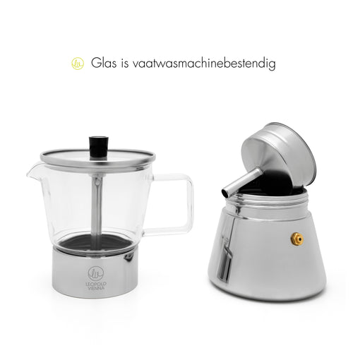 Leopold Vienna - Percolator Otto 4-kops RVS - vtwonen shop