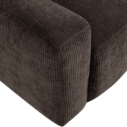 WOOOD 2-zits bank arm links Mojo Base - Rib - Bruin - 74x185x97