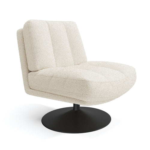 Sia Home - Fauteuil TIMELESS - Bouclette stof - Ecru - 60.5cm