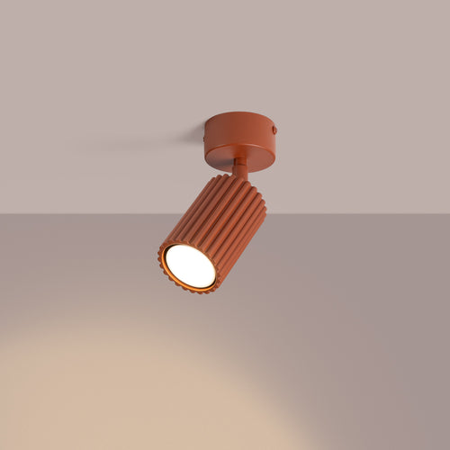 Sollux Lighting Plafondlamp KARBON 1 rode oker - 7x7x18cm