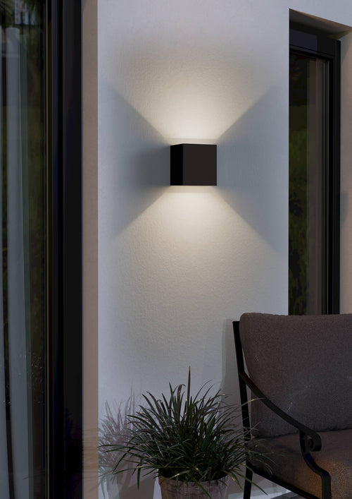 EGLO wandlamp Calpino 3 - led - 10 cm - zwart - binnen en buiten - vtwonen shop