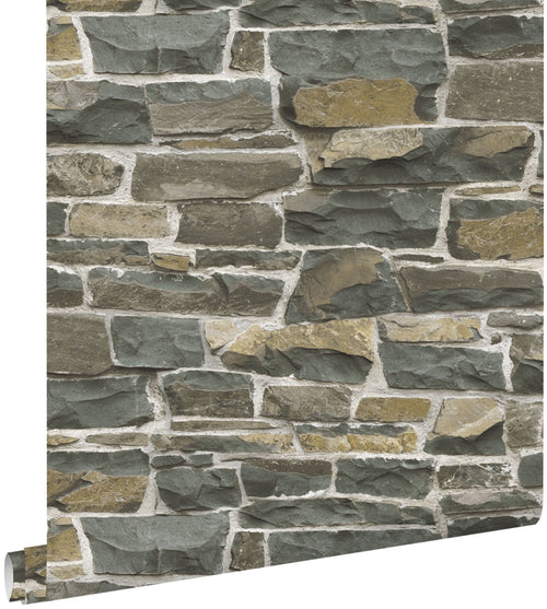ESTAhome behang stenen muur bruin - 53 cm x 10.05 m - 138522