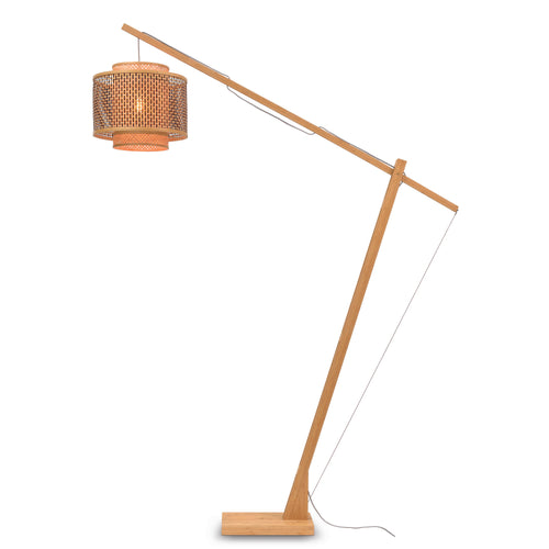 GOOD&MOJO vloerlamp Bhutan - bruin - Ø40cm - vtwonen shop