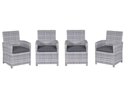 Seagull tuinstoelen set van 4 – cloudy grey