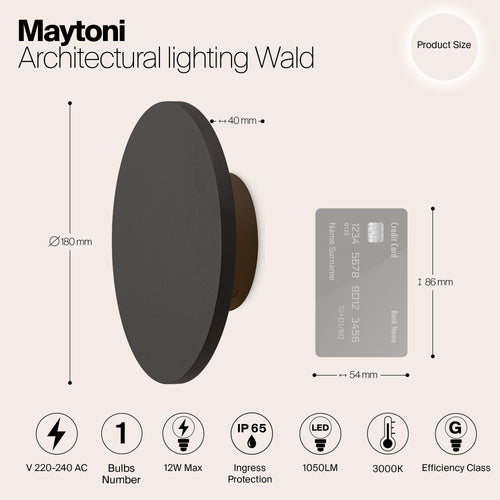 Maytoni Outdoor - Architecturale verlichting Wald - Grafiet - Ø18 - vtwonen shop