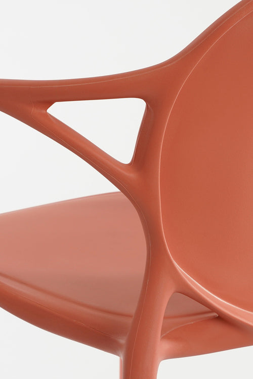 Mica Decorations Nebraska Tuinstoel - L56 x B57 x H80 cm - Polypropyleen - Zalm - vtwonen shop