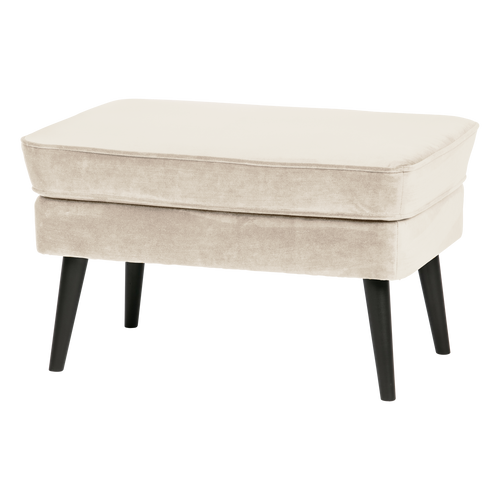 WOOOD hocker Rocco - Velvet - Off White - 47x77x51
