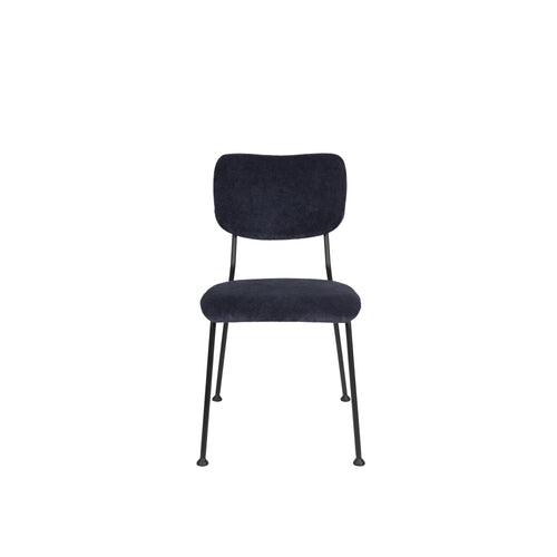 Zuiver Benson Eetkamerstoelen  Donkerblauw - Set van 2