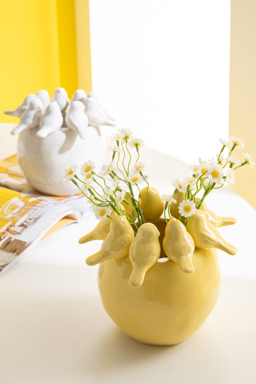 J-Line gypsophila - kunststof  - wit - 6 stuks